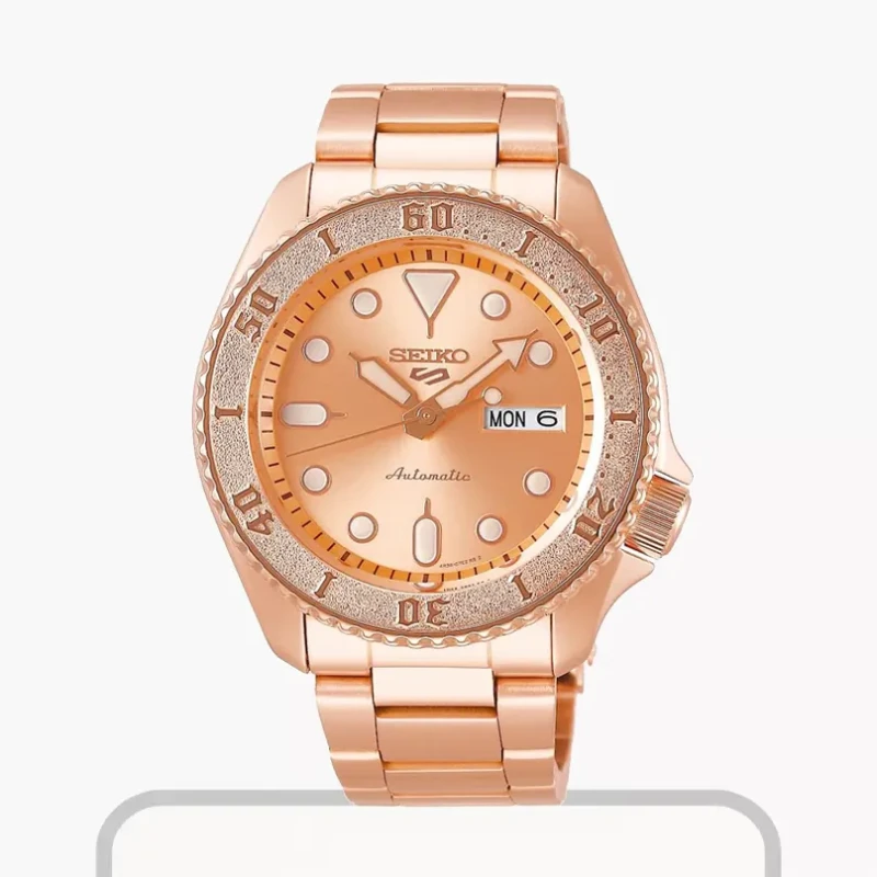 Seiko 5 Sports Limited Edition Rose Gold Men's Watch | SRPE72K1